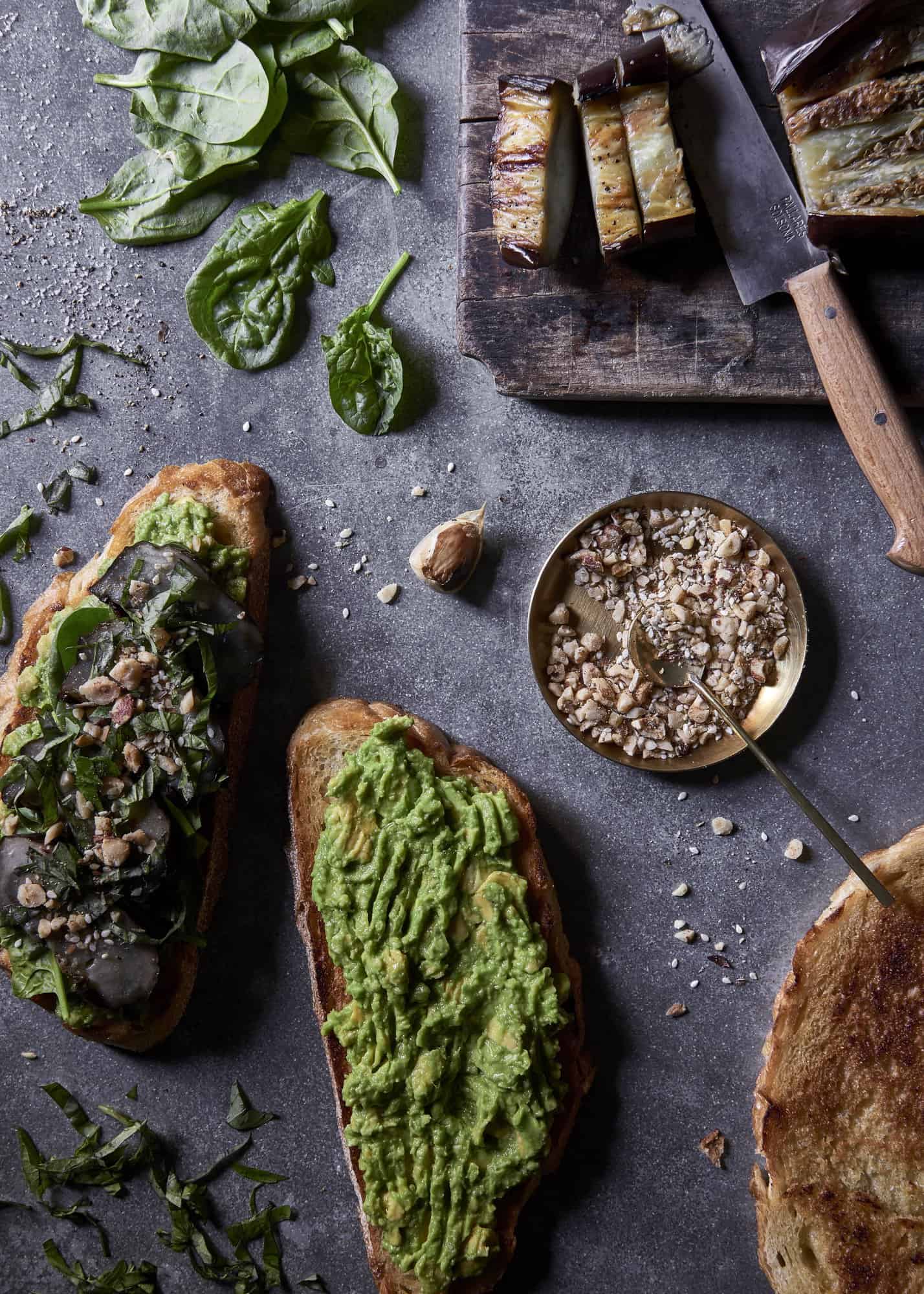 Vegan Avocado Toast with Roasted Eggplant {GlutenFree} The Blender Girl