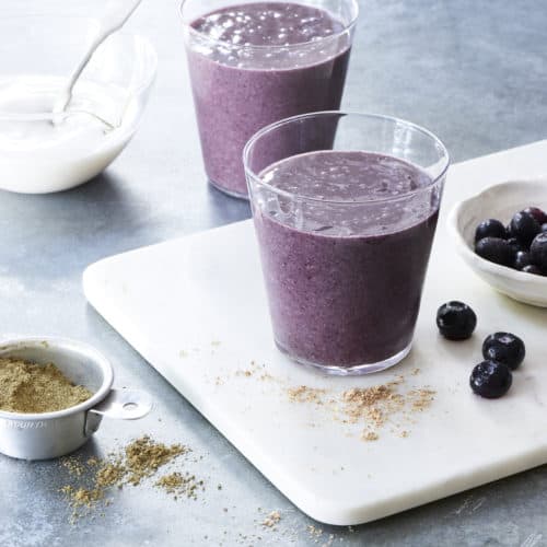 Blueberry Hemp Protein Powder Smoothie The Blender Girl