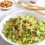 Vegan Caesar Salad with Shaved Brussels Sprouts