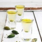 Finger Lime Kamikaze Shots with Mint and Olive Oil