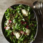 Vegan French Lentil Salad with Arugula and Cashew Cheese