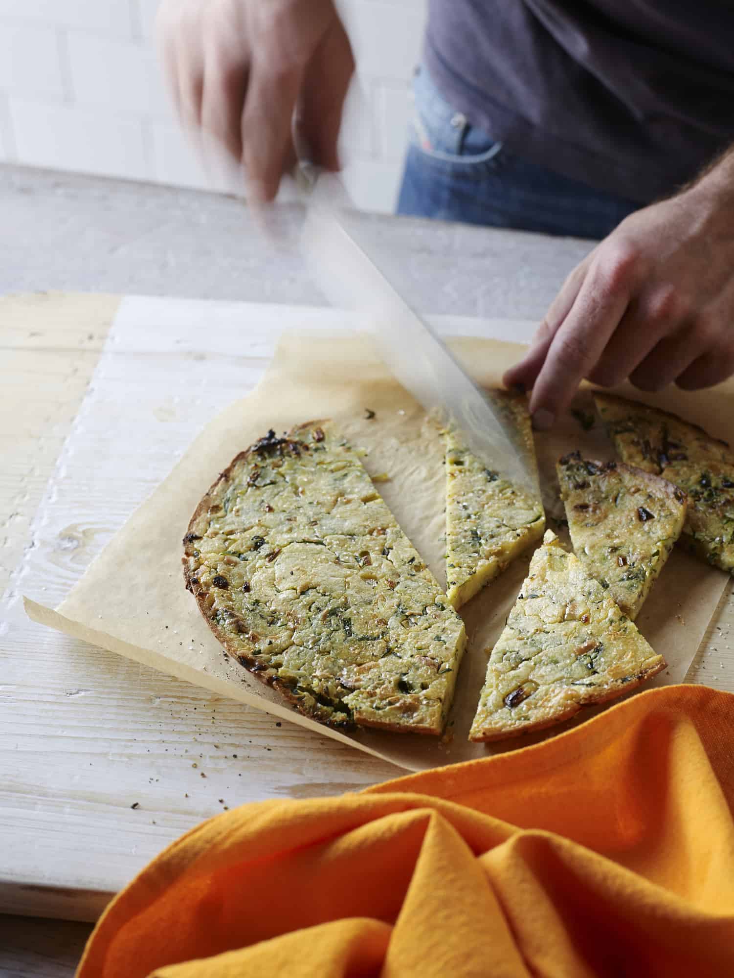 Onion and Herb Socca - The Blender Girl