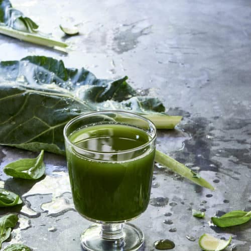 Apple, Basil, Collard Green Juice for Detox The Blender Girl