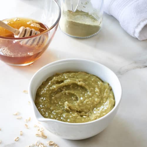 Green Tea Face Mask with Avocado, Oats, and Honey The Blender Girl