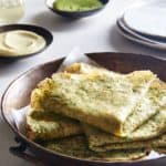 Savory Indian Chickpea Crepes with Cilantro
