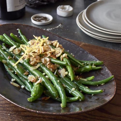 Lemon Garlic Green Beans with Almonds The Blender Girl