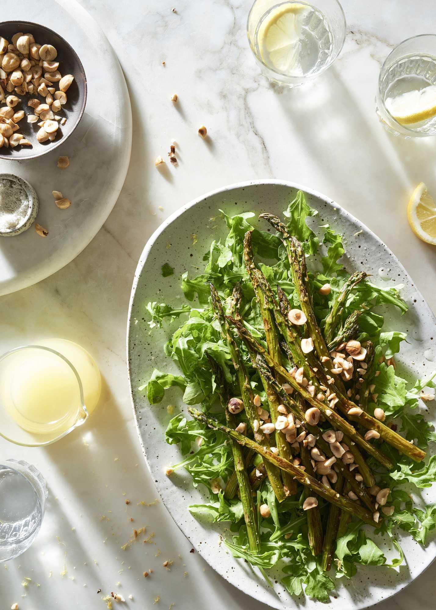 Roasted Asparagus Salad with Arugula {Vegan & Paleo} The Blender Girl
