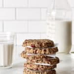 Raw Vegan Raisin Cranberry Oatmeal Cookies