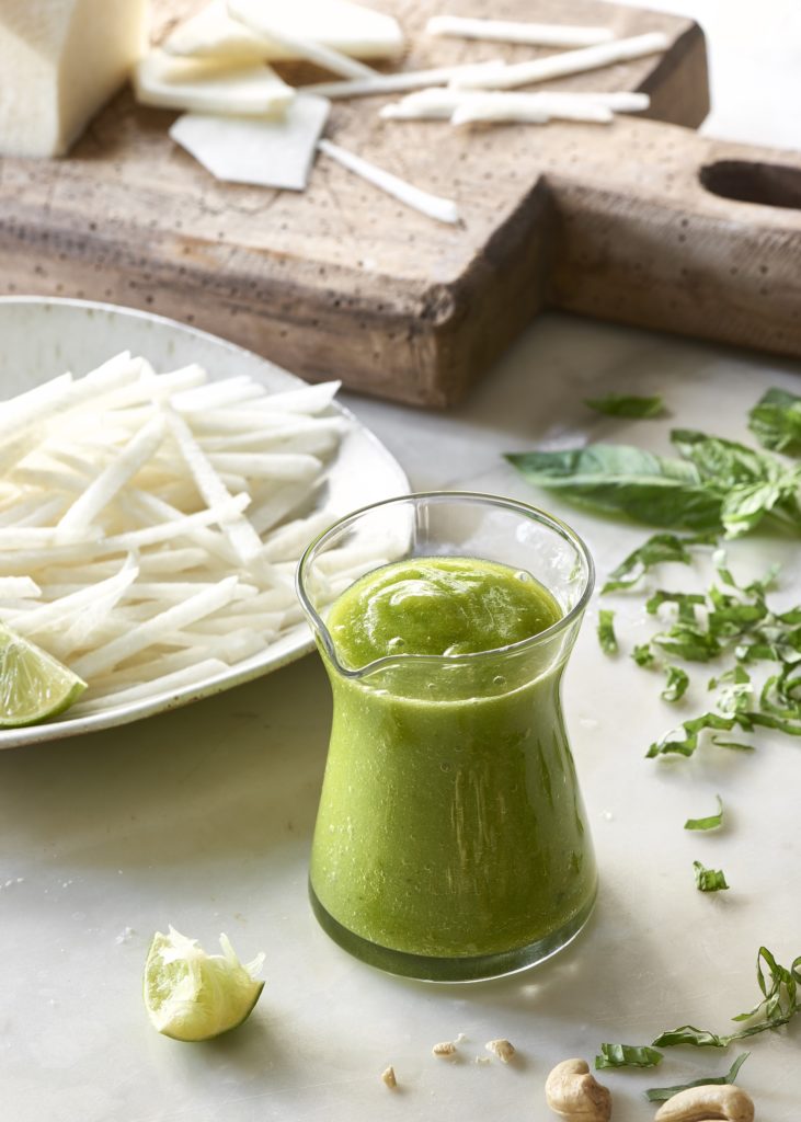 Jicama Sticks with Mango Basil Sauce The Blender Girl