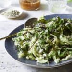 Seaweed Salad with Cabbage on a platter