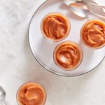 Vegan Strawberry Ice Cream in glasses with spoons