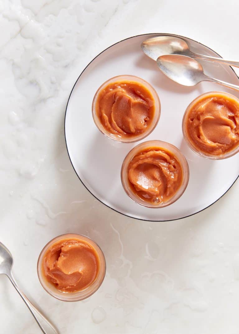 Vegan Strawberry Ice Cream in glasses with spoons