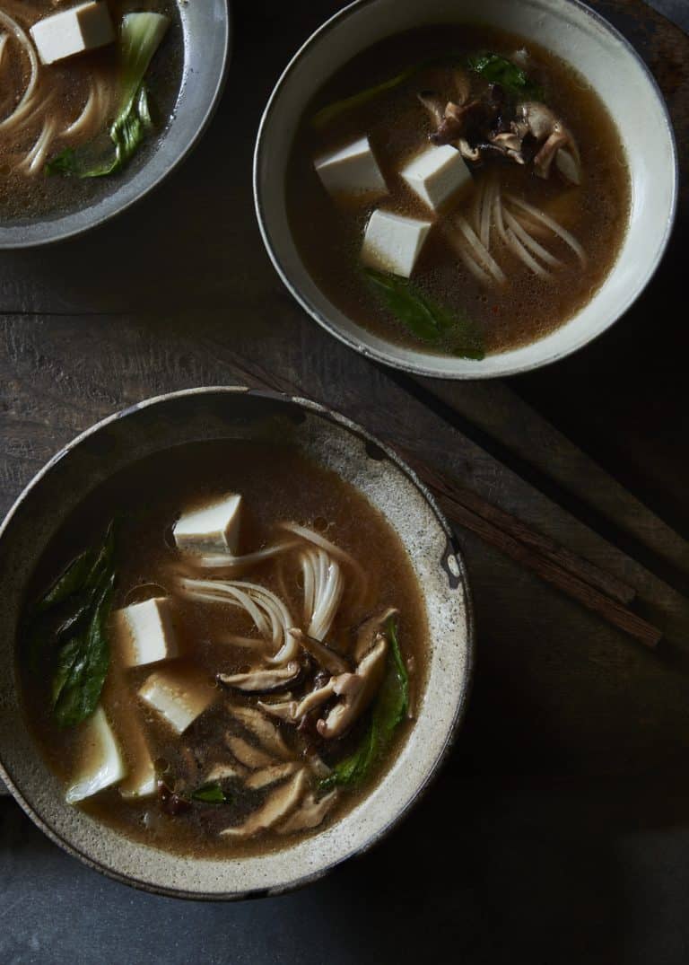 Vegan Ramen in bowls