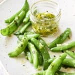 Sugar Snap Peas Recipe with Orange Ginger Dressing