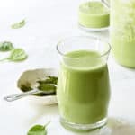 Detox Green Smoothie with Apple, Spinach, and Avocado