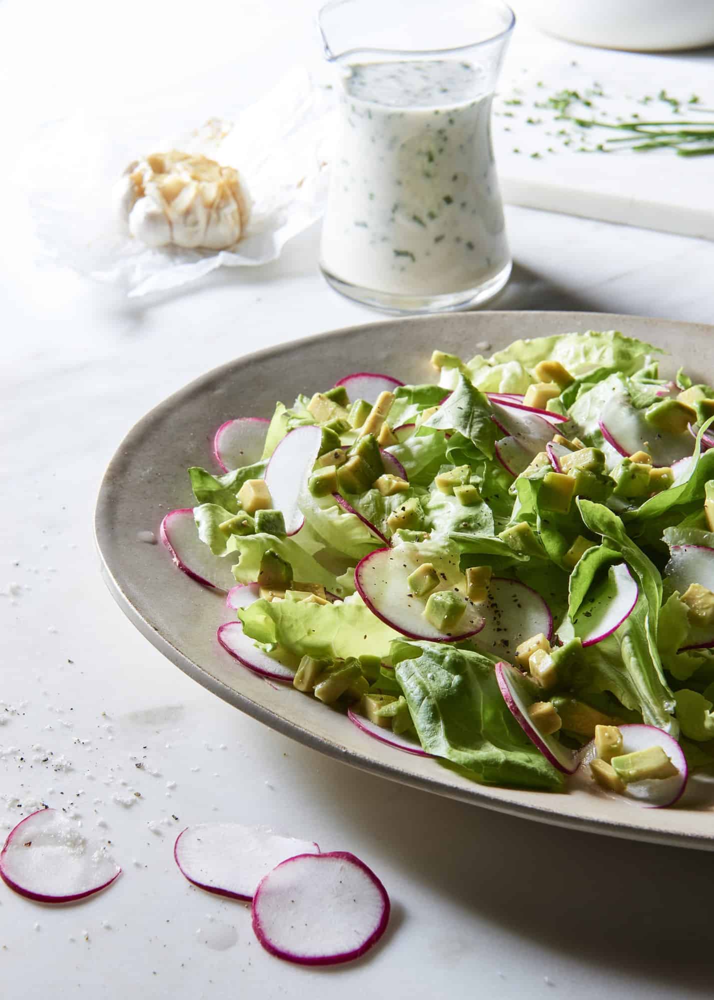 Bibb Lettuce Salad with Vegan Buttermilk Dressing The Blender Girl