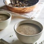 Vegan Cream Of Mushroom Soup in a bowl