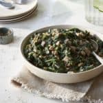 Vegan Creamed Spinach with Shiitakes