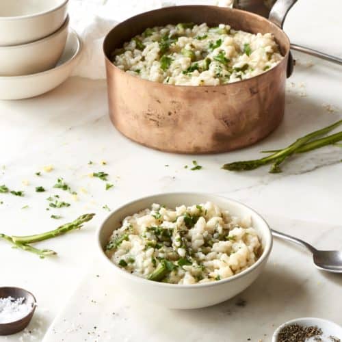 Vegan Risotto with Lemon and Asparagus - The Blender Girl