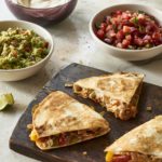 Vegan Quesadillas with Bean Cheese and Fajitas