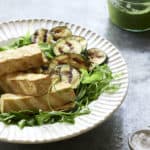 Grilled Tofu with Cilantro Pesto