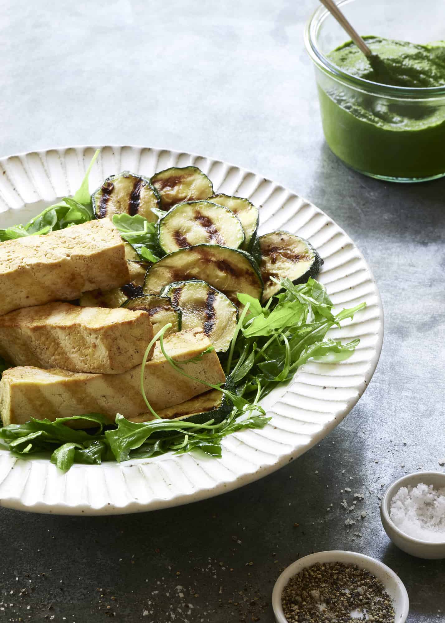 Grilled Tofu with Cilantro Pesto {Vegan + GlutenFree} The Blender Girl