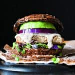 Vegan Portobello Mushroom Burger with Mayo