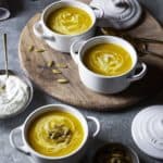 Vegan Butternut Squash Soup with Almond Cream