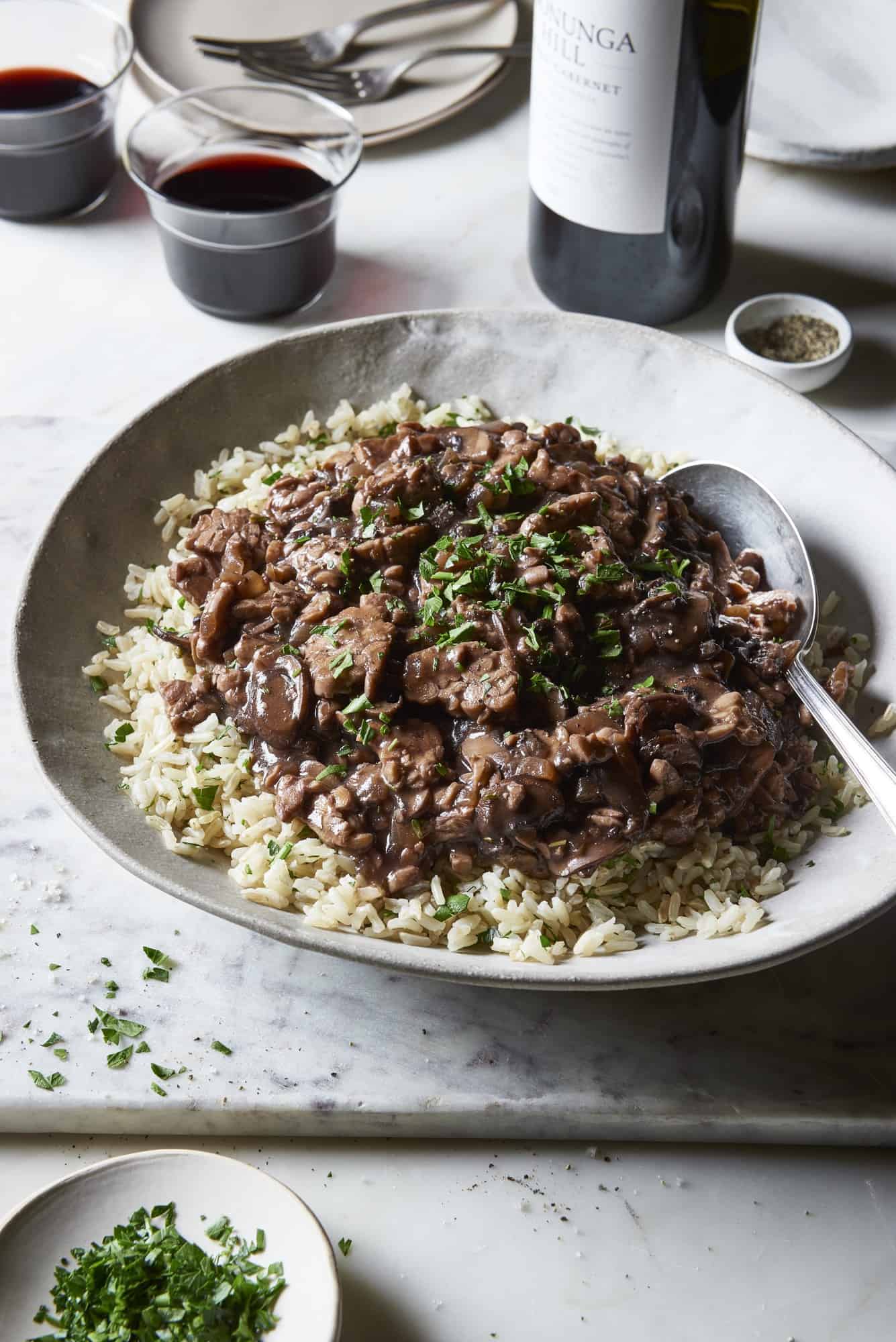 Vegan Tempeh Mushroom Bourguignon {GlutenFree} The Blender Girl