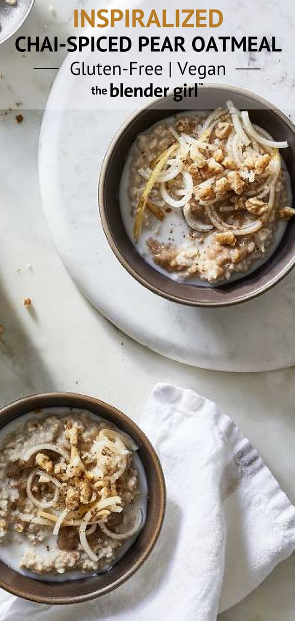 Spiced Pear Overnight Oats - Inspiralized