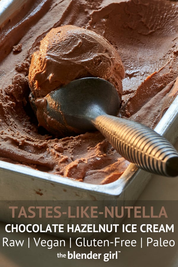 Vegan Chocolate Hazelnut Ice Cream - The Blender Girl