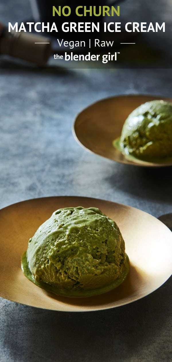 Matcha Green Tea Ice Cream {No-Churn + Vegan} - The Blender Girl