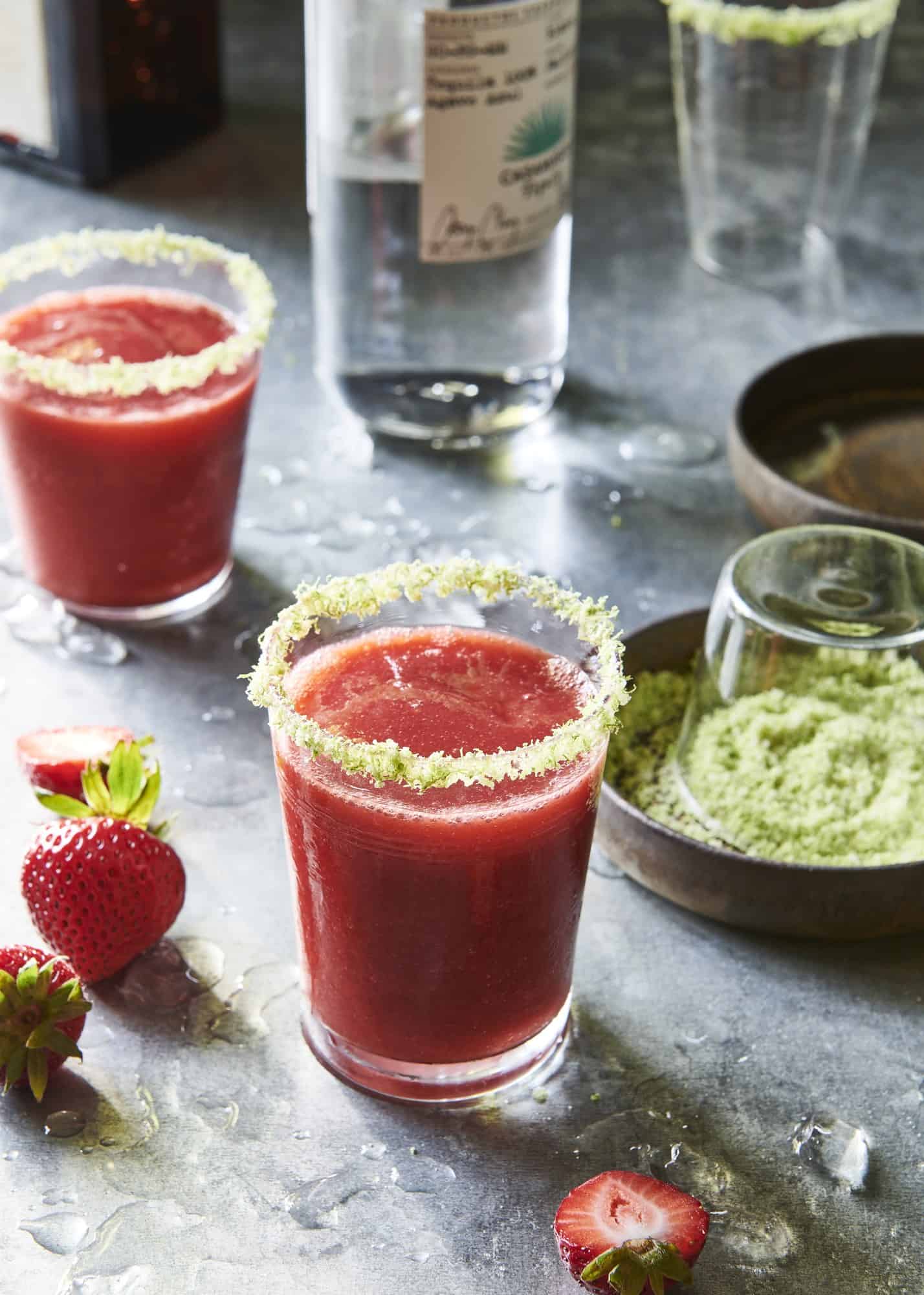 The Best Frozen Strawberry Margarita The Blender Girl
