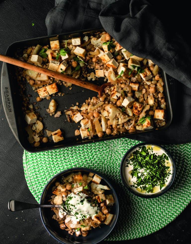 Chickpea Tofu Buckwheat Salad