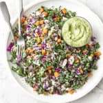 Vegan Chopped Salad with Avocado Dressing