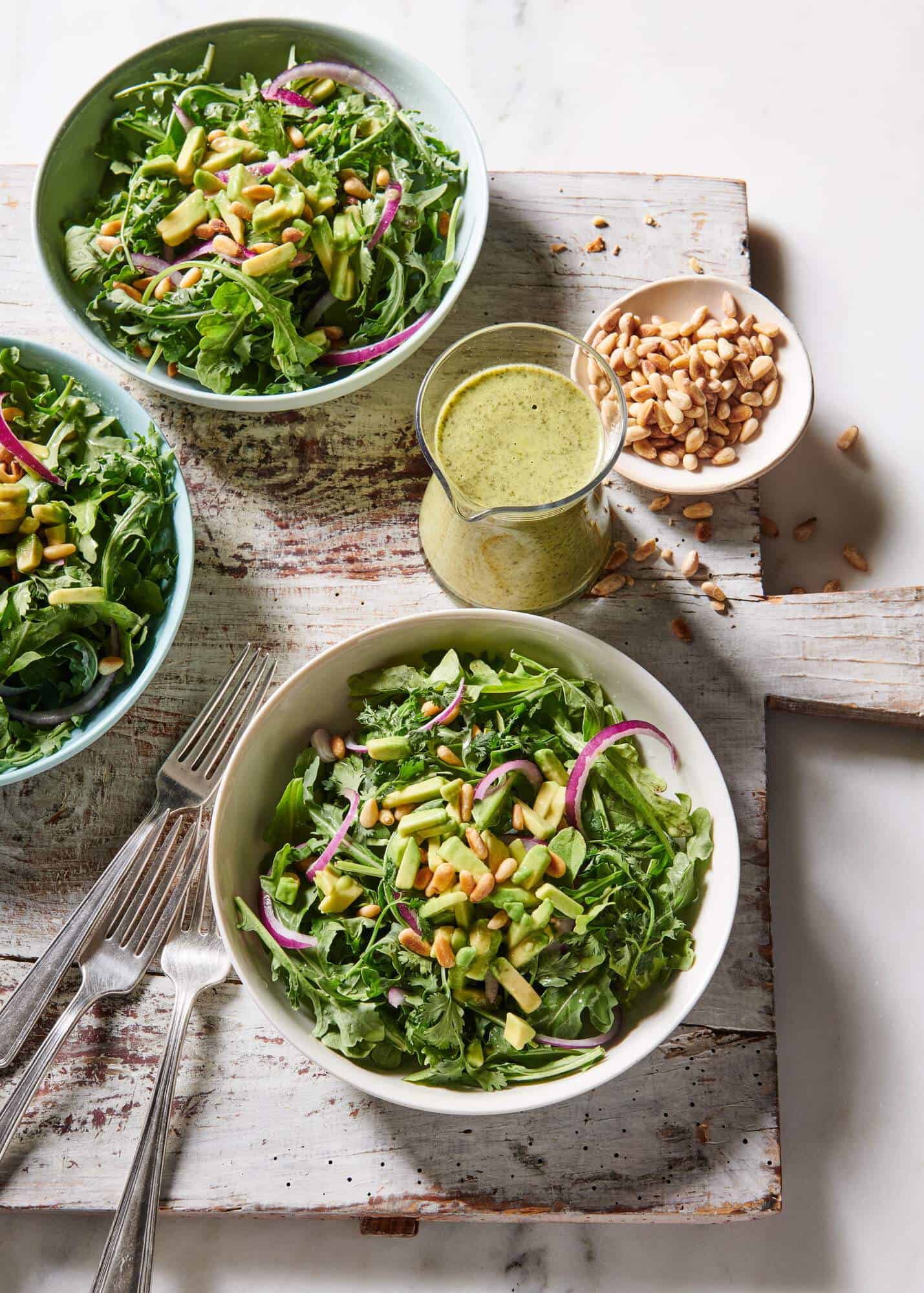 Arugula Salad with Lemon Mint Vinaigrette - The Blender Girl