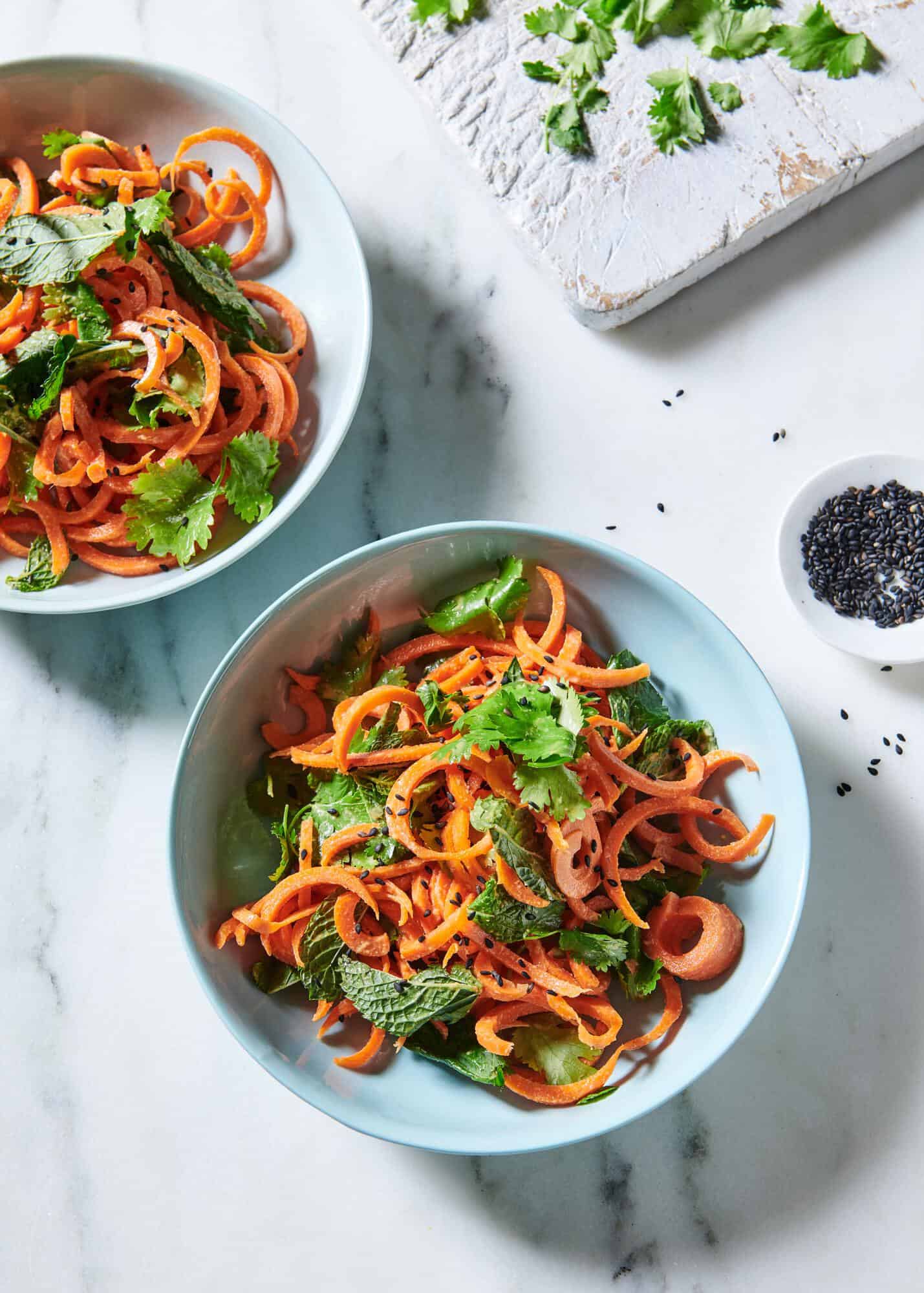 Orange and Black Sesame Carrot Salad - The Blender Girl