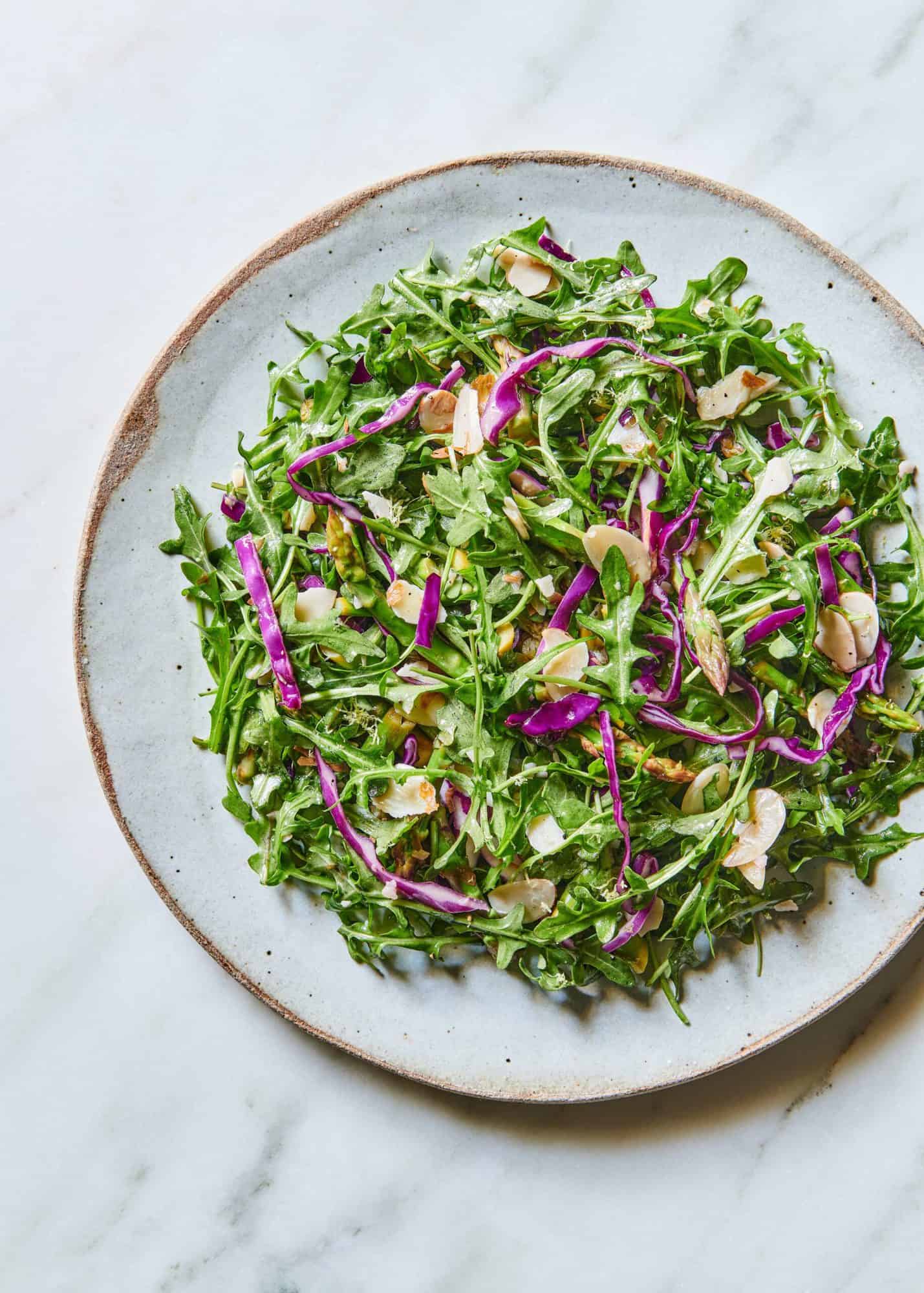 Lemon Asparagus Arugula Salad The Blender Girl